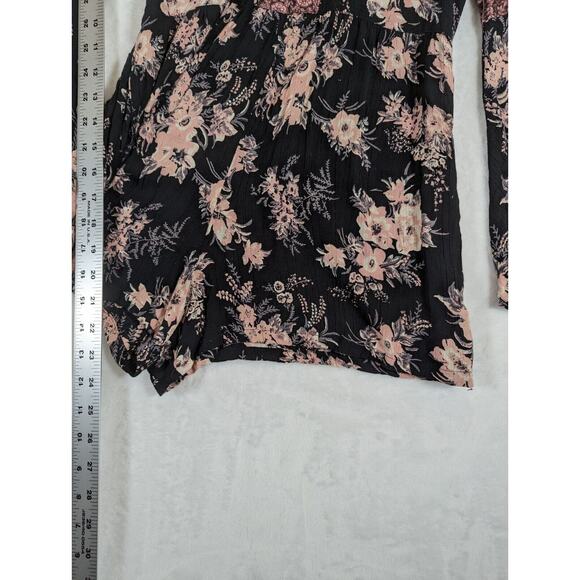 Angie Romper Boho Sz L Bell Sleeves.Lace Up Front PocketsSee Photos Measurements - Picture 3 of 9